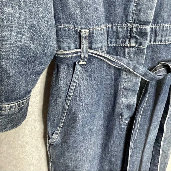 Gap Utility Denim Y2K Wide Leg Medium Indigo Jumpsuit - Picture 6 of 9